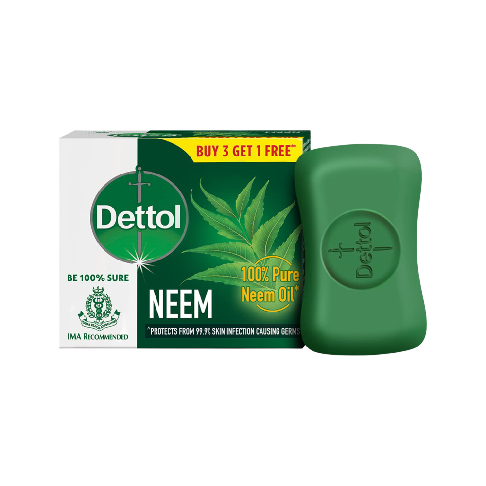Dettol Neem Bathing Bar - Buy 3 Get 1 Free