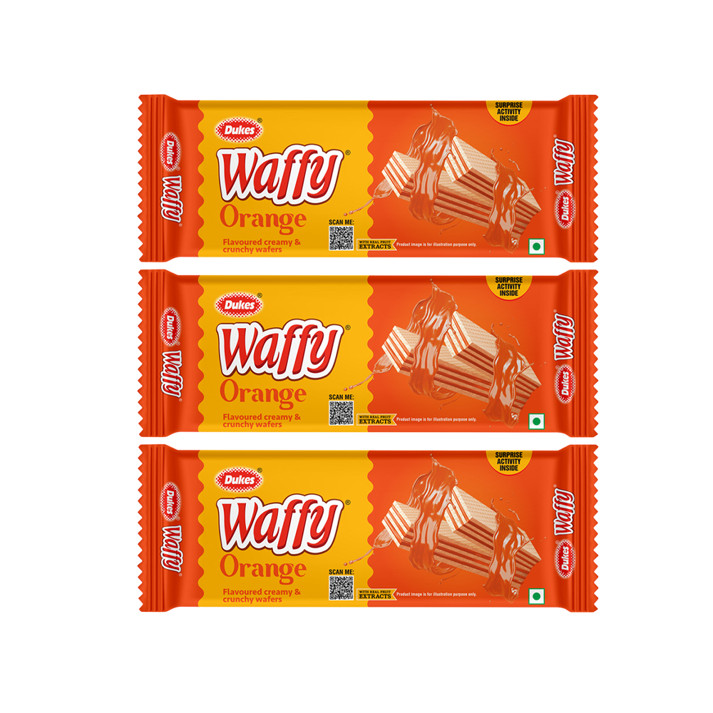 Dukes Waffy Orange Wafers - Pack of 3