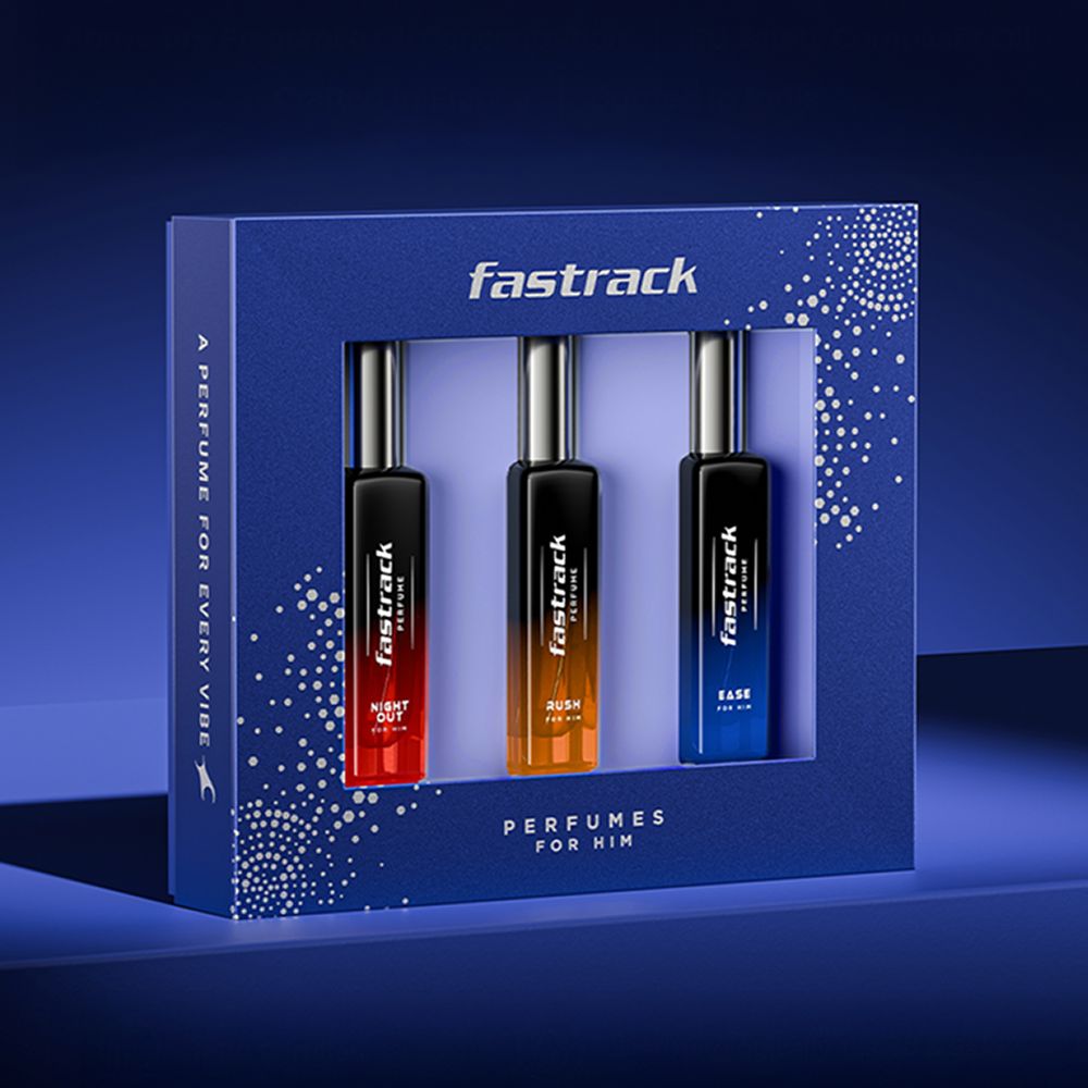 Fastrack Perfume Gift Set For Him (Ease, Night Out, Rush)