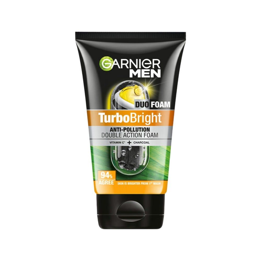 Garnier Men Turbo Bright Anti-Pollution Double Action Face Wash 100 g