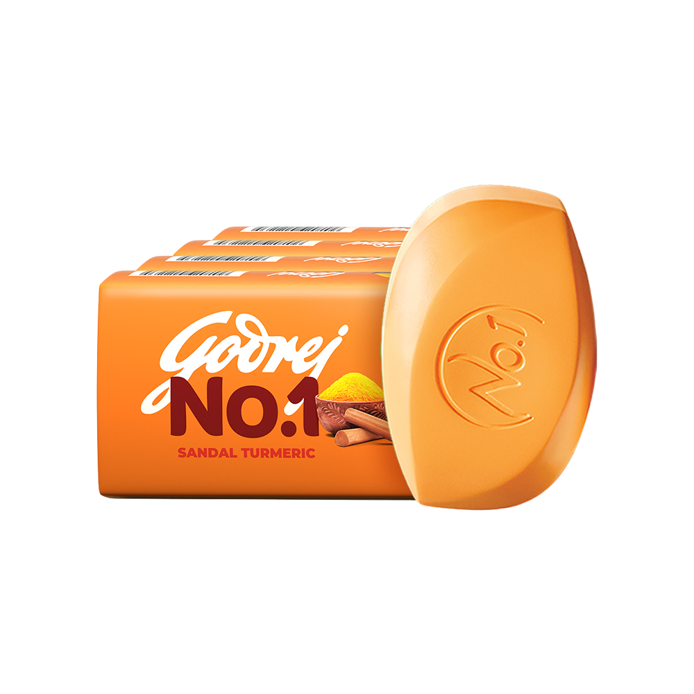 Godrej No.1 Sandal & Turmeric Soap 4 x 150 g - Buy 3 Get 1 Free