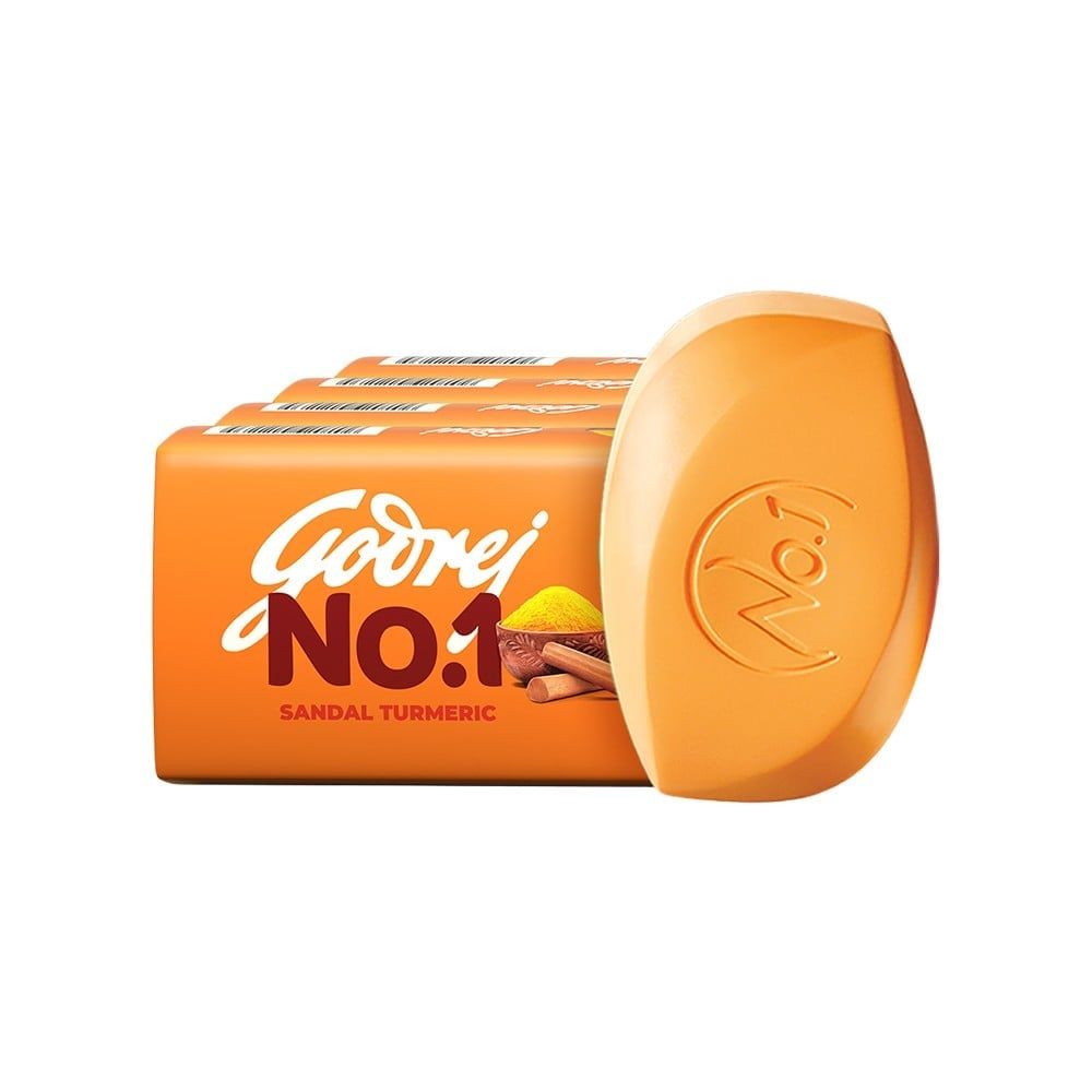 Godrej No.1 Sandal & Turmeric Soap 4 x 150 g - Buy 3 Get 1 Free