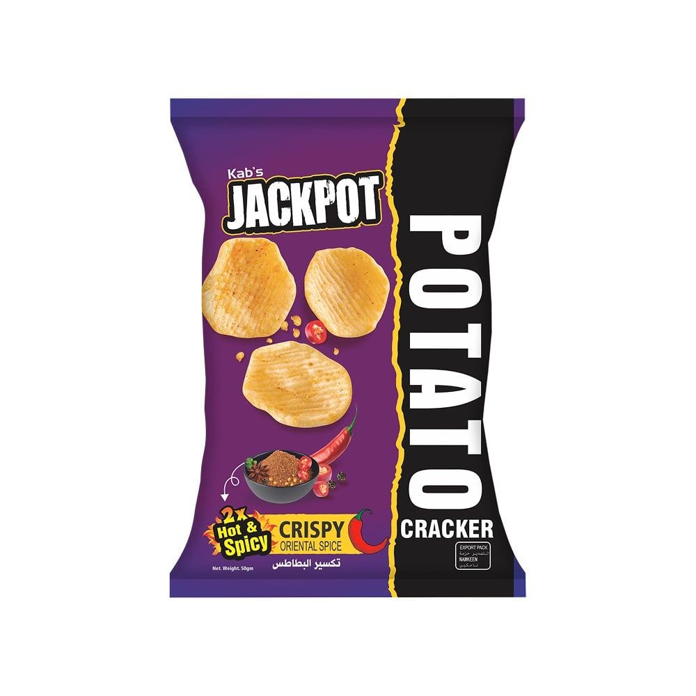 Kab's Jackpot Crispy Potato Crackers (Hot & Spicy)