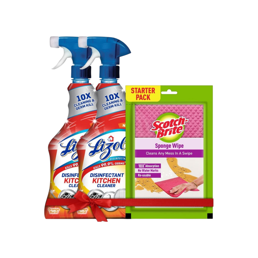 Lizol Disinfect Kitchen Cleaner - 1 Free Scotch Brite