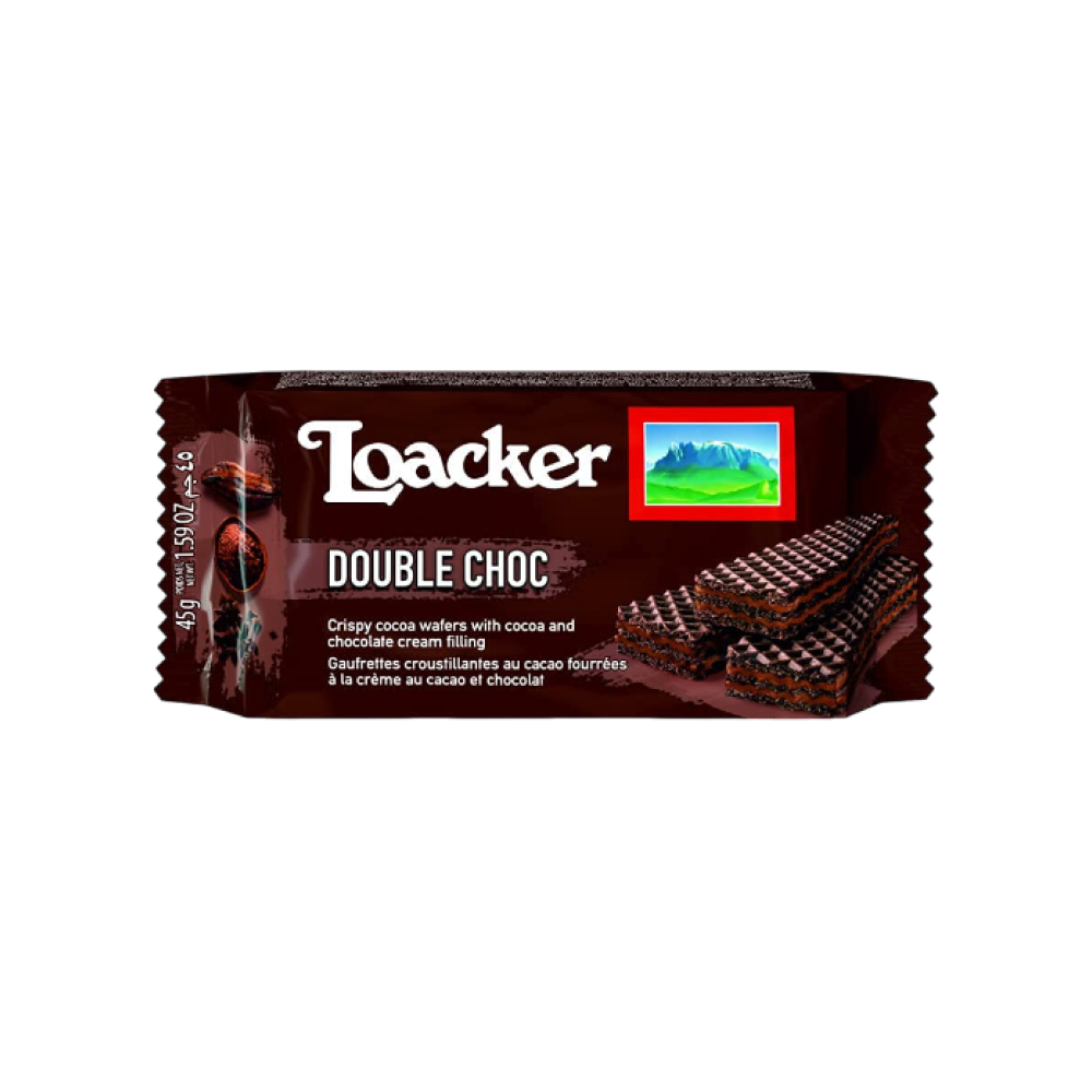 Loacker Classic Double Chocolate Wafer Cookies