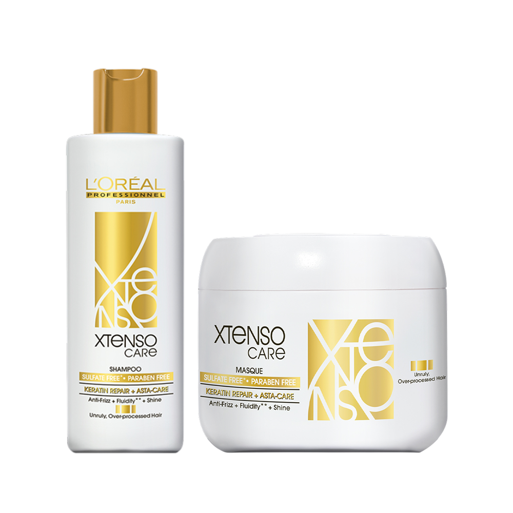 L'Oreal Professionnel Xtenso Care Shampoo (Sulfate Free) +  Xtenso Care Hair Mask (Sulfate Free) Combo