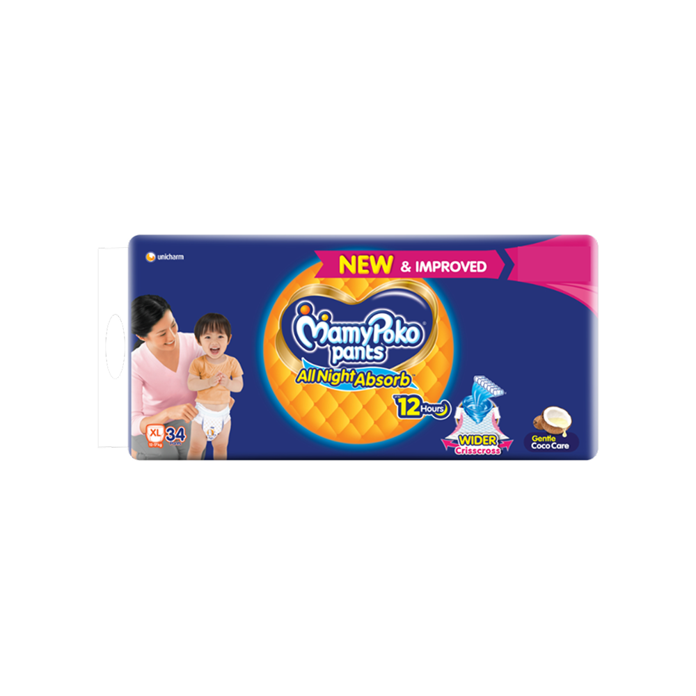 MamyPoko Pants All Night Absorb Pant Style Baby Diaper