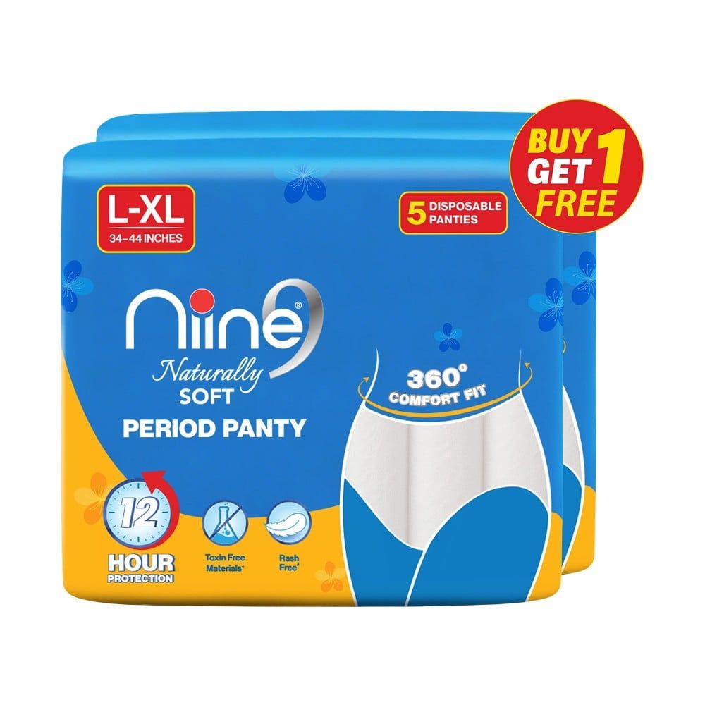 Niine Naturally Soft Disposable Period Panty (L-XL)