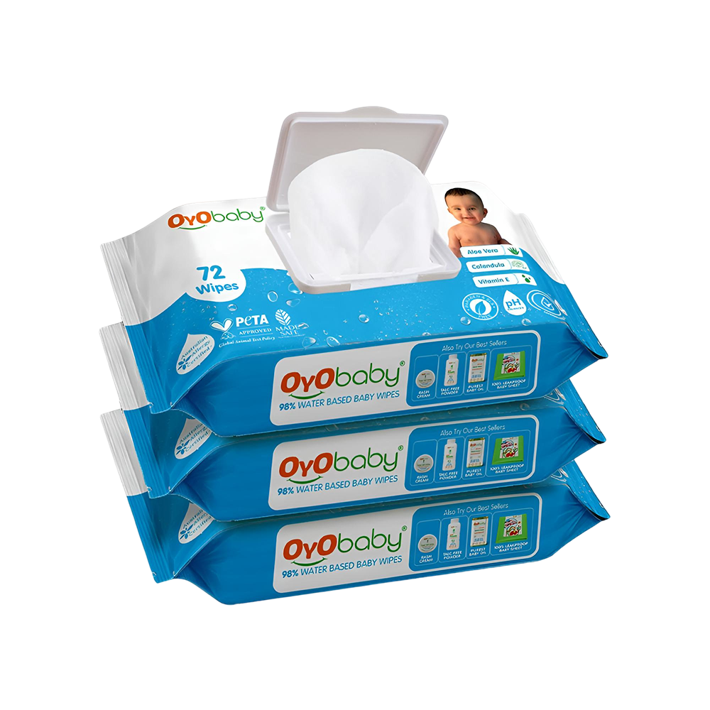 Oyo Baby Aloe Vera & Vitamin E Baby Wipes - Pack of 3