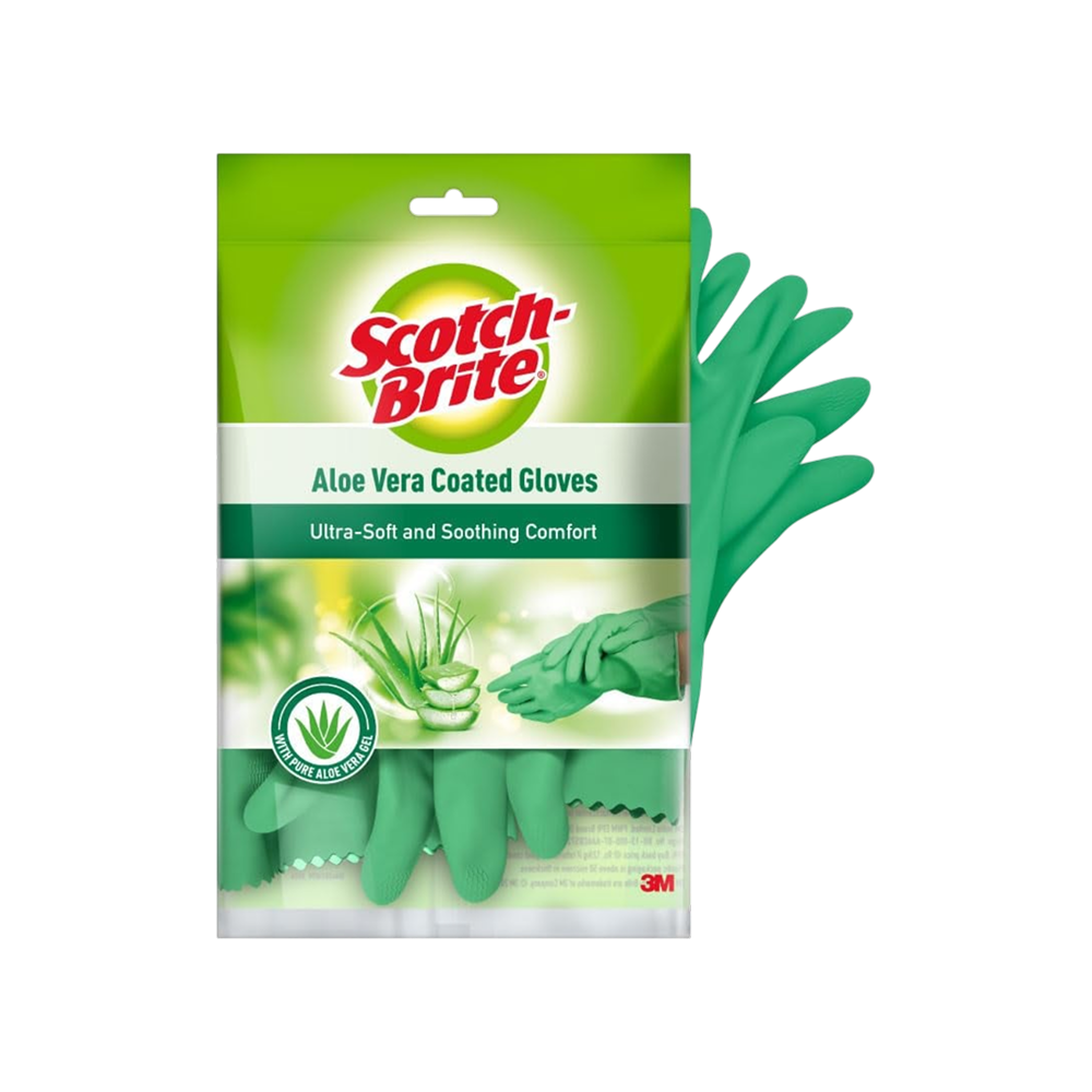 Scotch Brite Aloe Vera Coated Kitchen Gloves