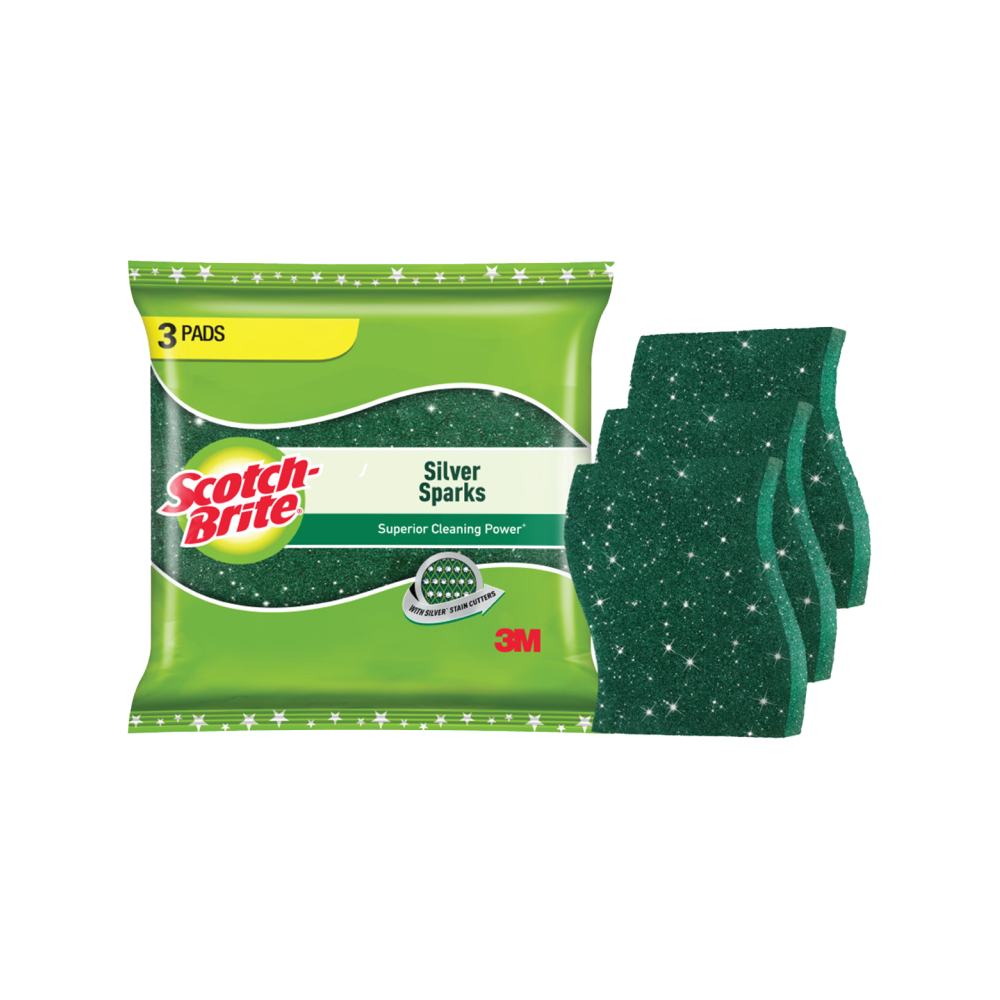 Scotch Brite Silver Sparks Scrub Pad (Regular)