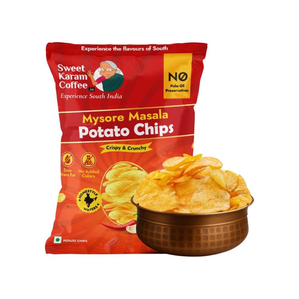 Sweet Karam Coffee Mysore Masala Potato Chips - Homestyle Wafers