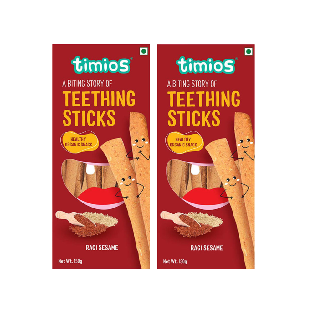 Timios Teething Sticks (Ragi Sesame) - Pack of 2