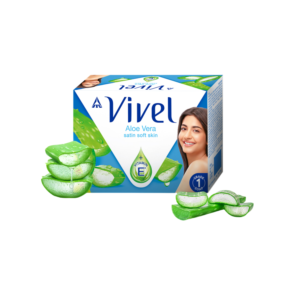 Vivel Aloe Vera Bathing Soap - Pack of 4